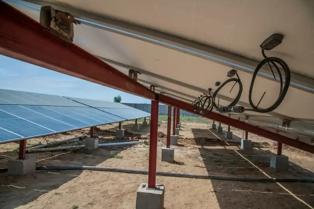 an image from Tehama Cement Factory solar system project implemented by alraebi company